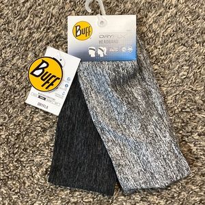 Buff DryFlx Headband Grey and Black Set of 2